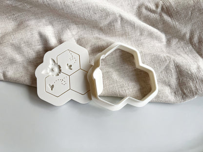 Bee Theme Cookie Cutter & Stamp Set