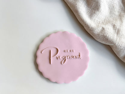 We're Pregnant Baby Cookie Cutter & Stamp Set