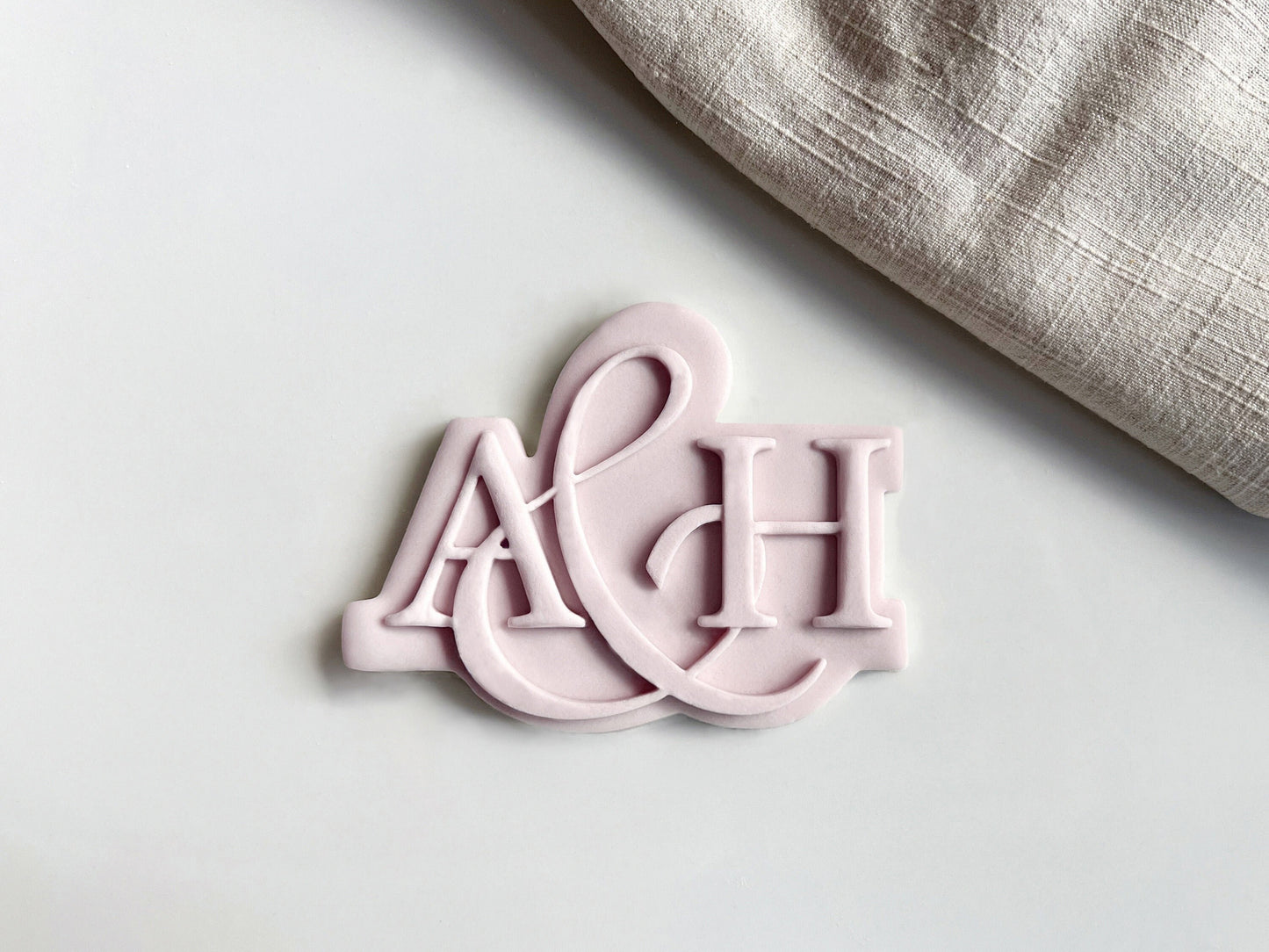 Custom Wedding Name Cookie Cutter & Stamp Set