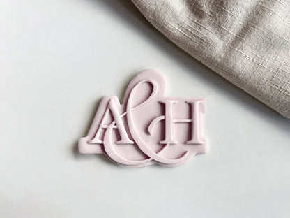 Custom Wedding Name Cookie Cutter & Stamp Set