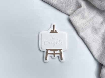 Custom Wedding Easel Cookie Cutter & Stamp Set