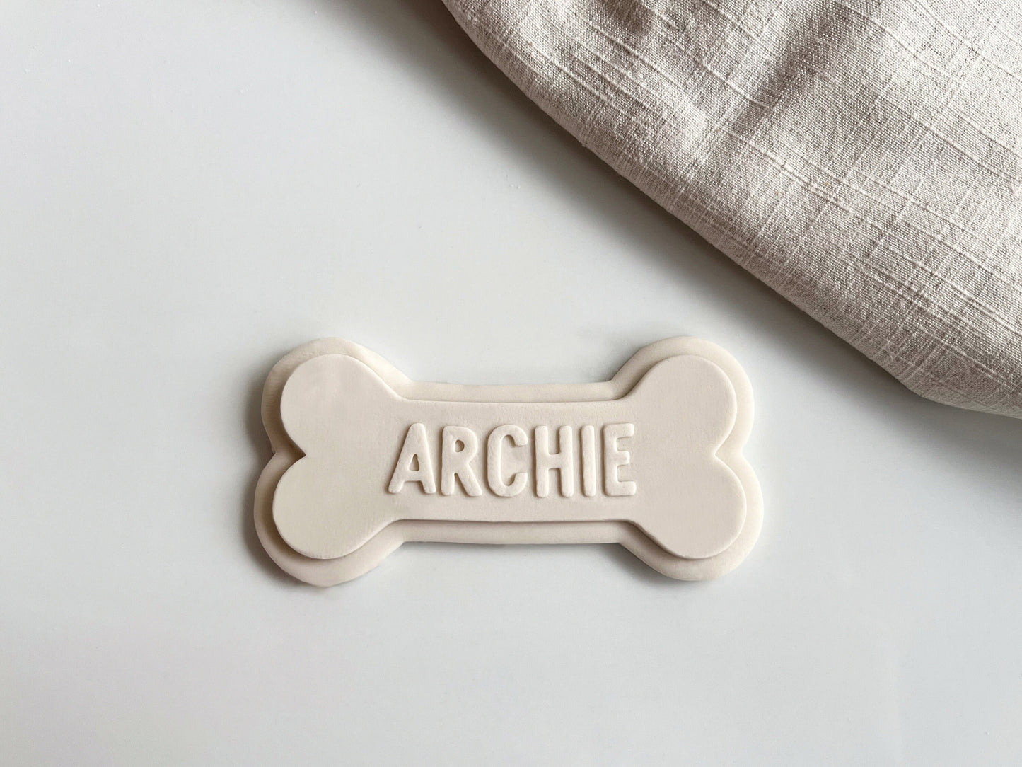 Custom Dog Name Bone Cookie Cutter & Stamp Set