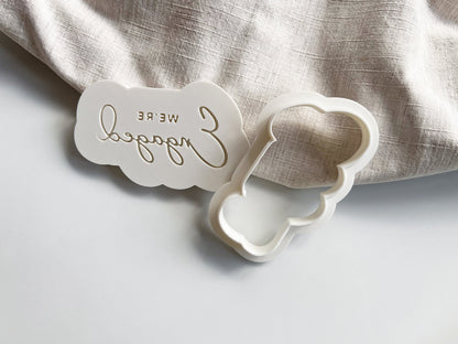 We're Engaged Cookie Cutter & Stamp Set