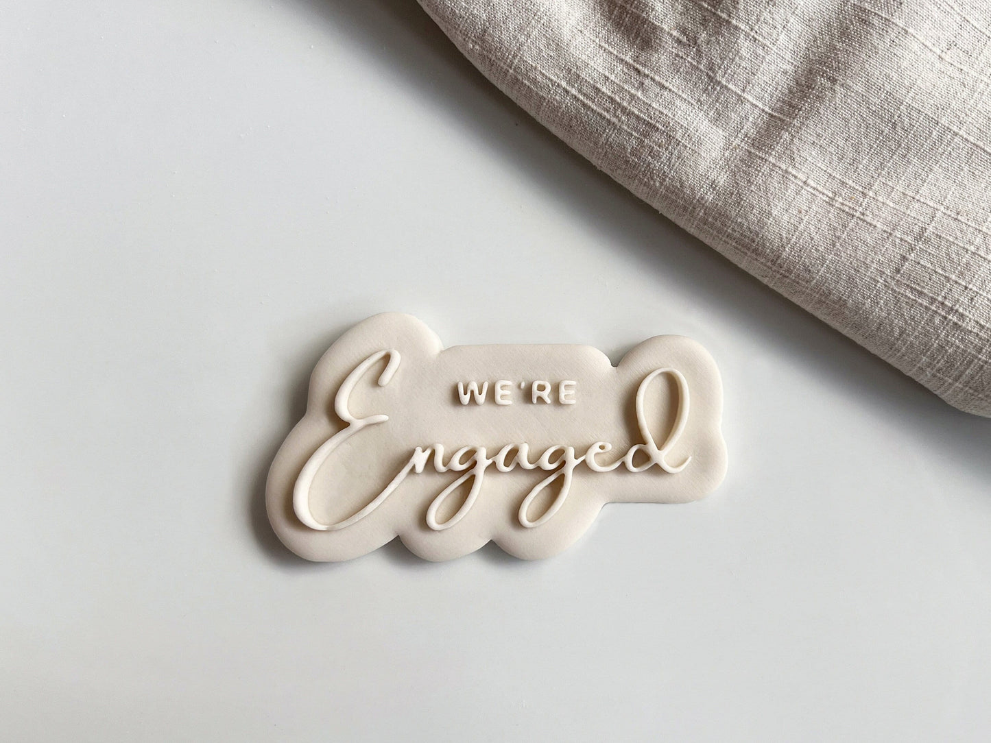 We're Engaged Cookie Cutter & Stamp Set