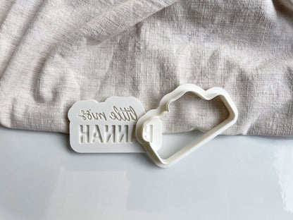 Custom Script Name Cookie Cutter & Stamp Set