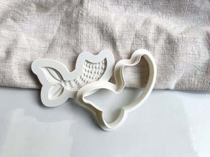 Mermaid Tail Cookie Cutter & Stamp Set