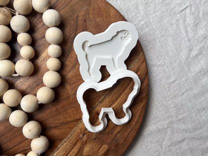 Pug Dog Cookie Cutter & Stamp Set