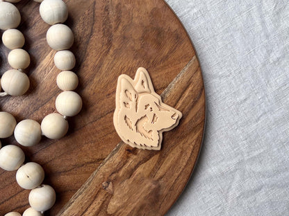 German Shepherd Cookie Cutter & Stamp Set