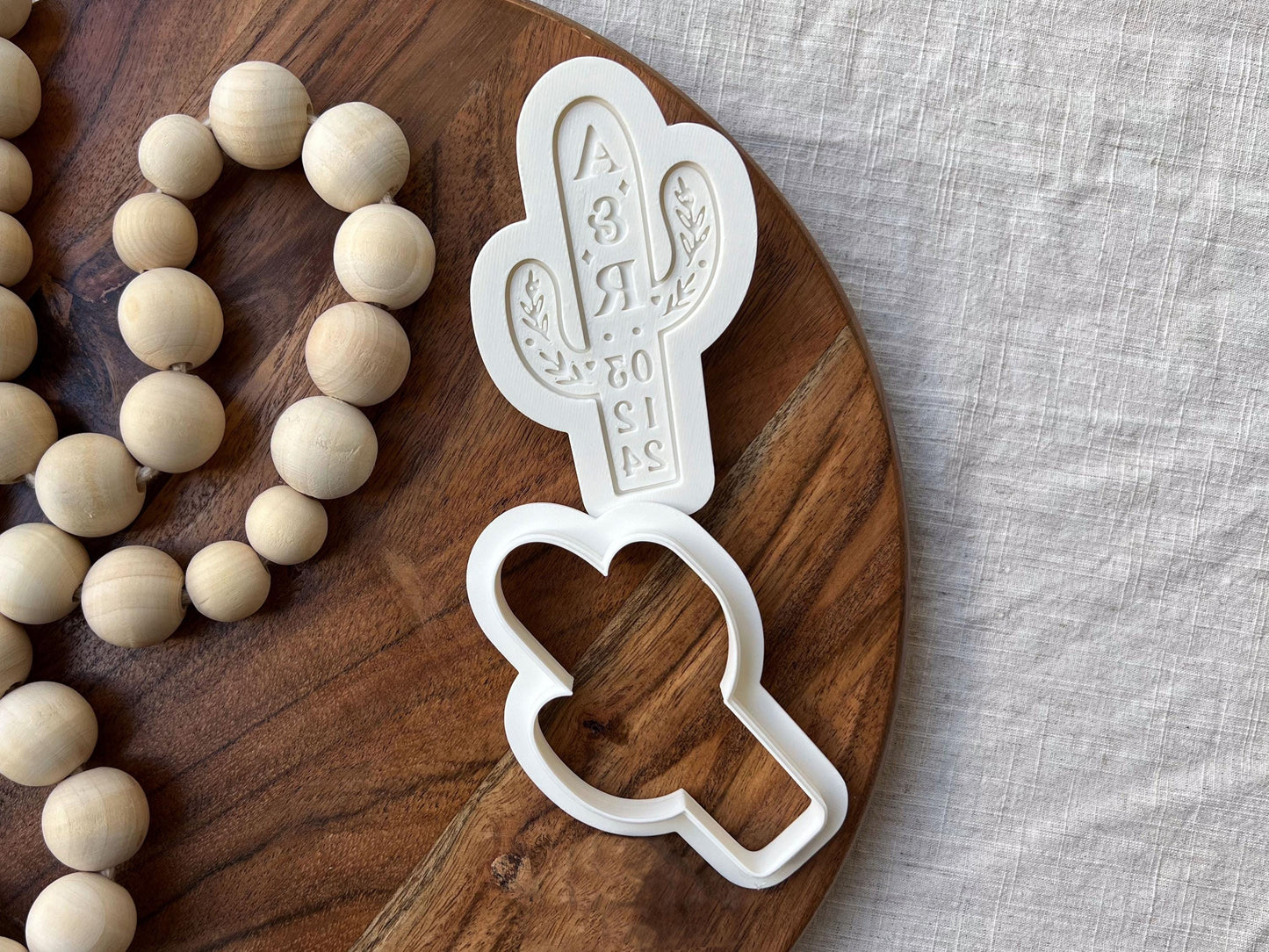 Custom Boho Wedding Cookie Cutter & Stamp Set