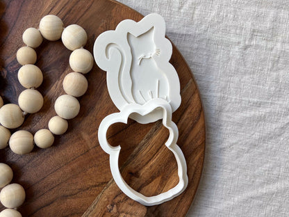 Cat Cookie Cutter & Stamp Set