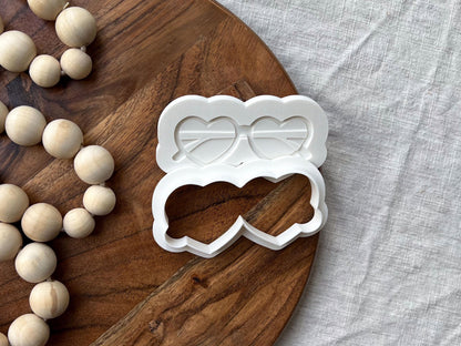 Heart Sunglasses Cookie Cutter & Stamp Set