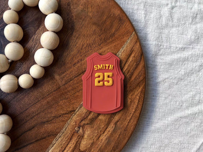 Custom Basketball Jersey Cookie Cutter & Stamp Set