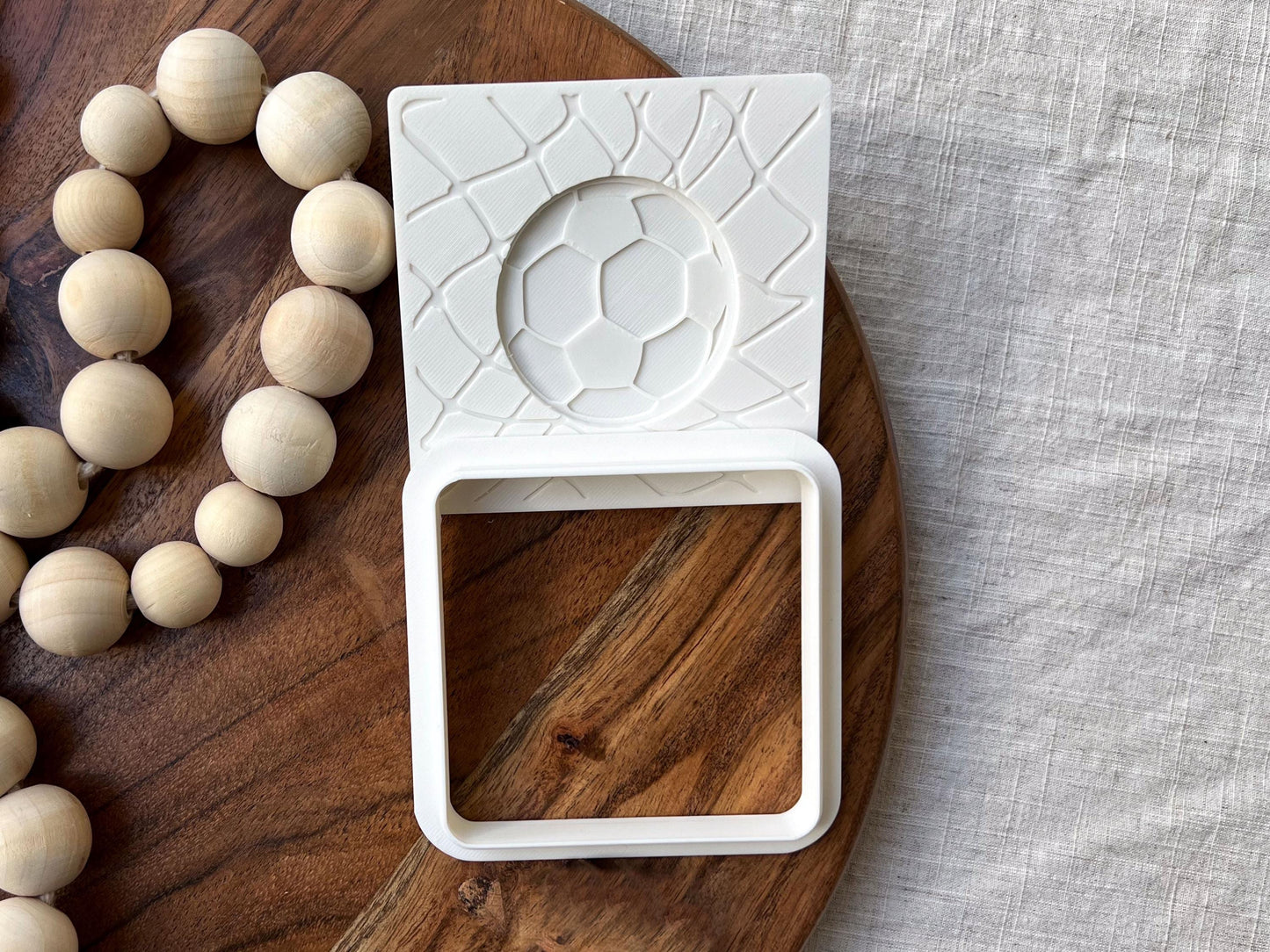 Football Soccer Net Cookie Cutter & Stamp Set