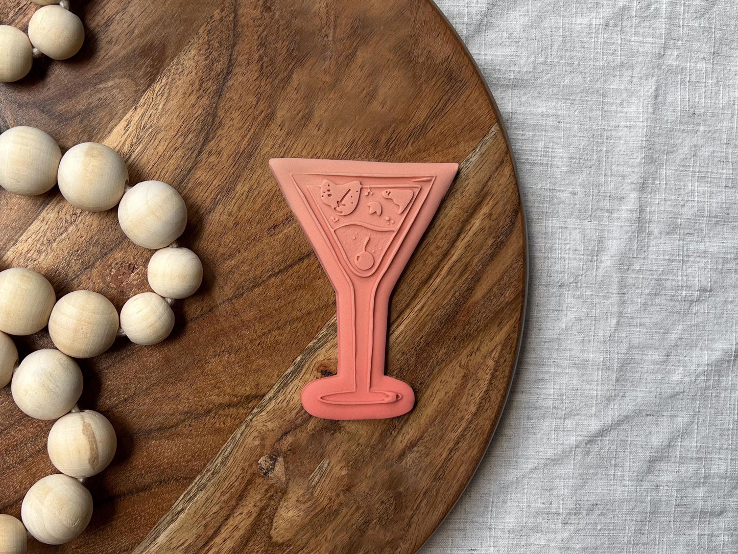 Martini Cocktail Cookie Cutter & Stamp Set