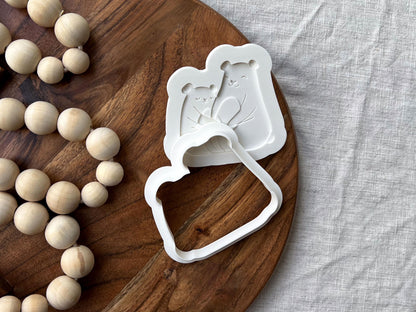 Pregnant Bear Cookie Cutter & Stamp Set