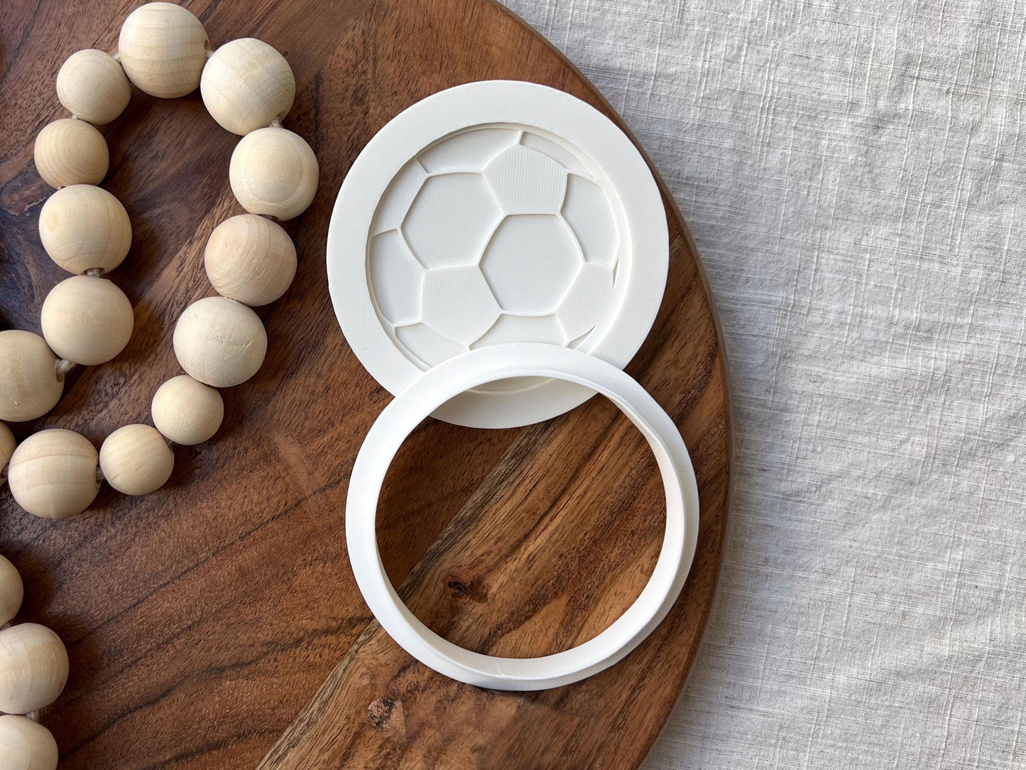 Football Soccer Ball  Cookie Cutter & Stamp Set