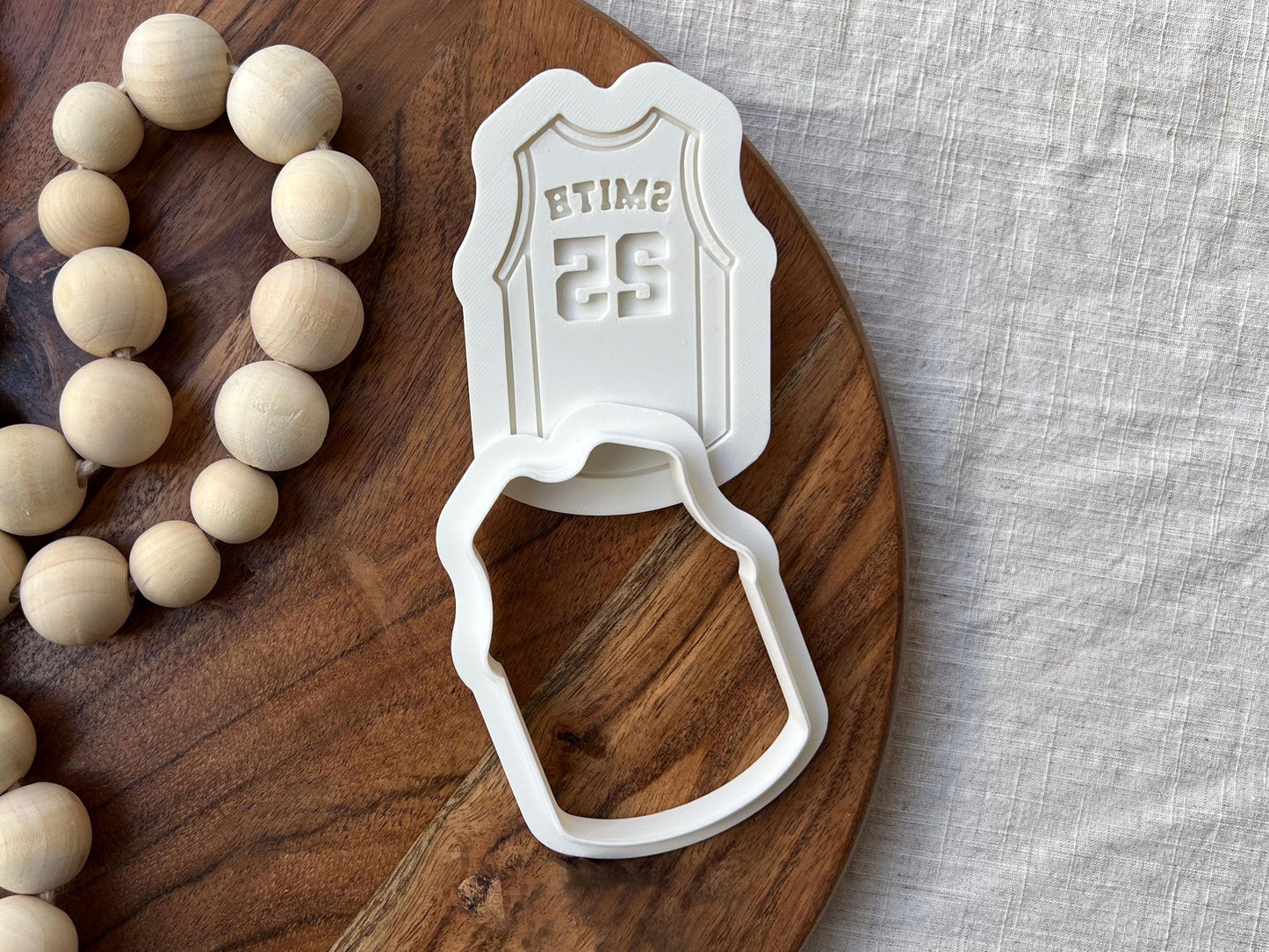 Custom Basketball Jersey Cookie Cutter & Stamp Set