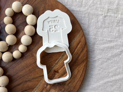 Custom Soccer Football Jersey Cookie Cutter & Stamp Set