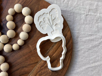 Monstera House Plant Cookie Cutter & Stamp Set